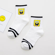Load image into Gallery viewer, Women Socks Cartoon Character Cotton Socks Harajuku Female Cute Unisex Skatebord Socks Hipster Fashion Animal Print Ankle Socks