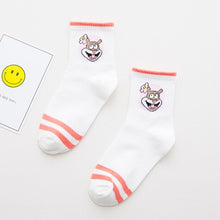 Load image into Gallery viewer, Women Socks Cartoon Character Cotton Socks Harajuku Female Cute Unisex Skatebord Socks Hipster Fashion Animal Print Ankle Socks