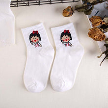 Load image into Gallery viewer, Women Socks Cartoon Character Cotton Socks Harajuku Female Cute Unisex Skatebord Socks Hipster Fashion Animal Print Ankle Socks