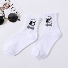 Load image into Gallery viewer, Women Socks Cartoon Character Cotton Socks Harajuku Female Cute Unisex Skatebord Socks Hipster Fashion Animal Print Ankle Socks