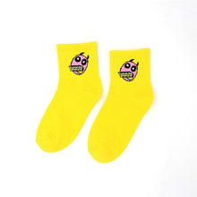 Load image into Gallery viewer, Women Socks Cartoon Character Cotton Socks Harajuku Female Cute Unisex Skatebord Socks Hipster Fashion Animal Print Ankle Socks
