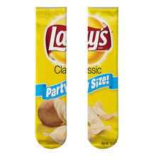 Load image into Gallery viewer, 1 pair Funny Unisex Men Art Socks women printing Potato chips Knee High Socks cotton art Long socks For men 8S-D15