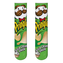 Load image into Gallery viewer, 1 pair Funny Unisex Men Art Socks women printing Potato chips Knee High Socks cotton art Long socks For men 8S-D15