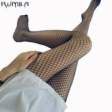 Load image into Gallery viewer, Party Hollow out sexy pantyhose female Mesh black women tights stocking slim fishnet stockings club party hosiery TT016