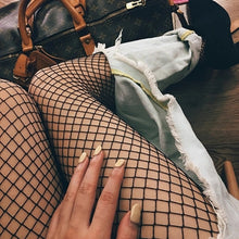 Load image into Gallery viewer, Party Hollow out sexy pantyhose female Mesh black women tights stocking slim fishnet stockings club party hosiery TT016