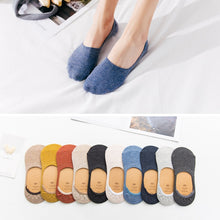 Load image into Gallery viewer, 10 pieces = 5 pairs Spring summer women socks Solid color fashion wild shallow mouth invisible socks felmen slipper socks