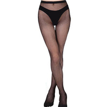 Load image into Gallery viewer, Women Sexy Lingerie Stripe Elastic Stockings Transparent Black Fishnet Stocking Thigh Sheer Tights Embroidery Pantyhose dropship