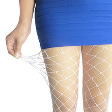 Load image into Gallery viewer, Women Sexy Lingerie Stripe Elastic Stockings Transparent Black Fishnet Stocking Thigh Sheer Tights Embroidery Pantyhose dropship
